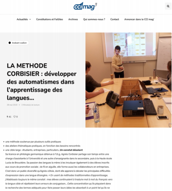 couverture-article-cci-methode-corbisier méthode corbisier article cci